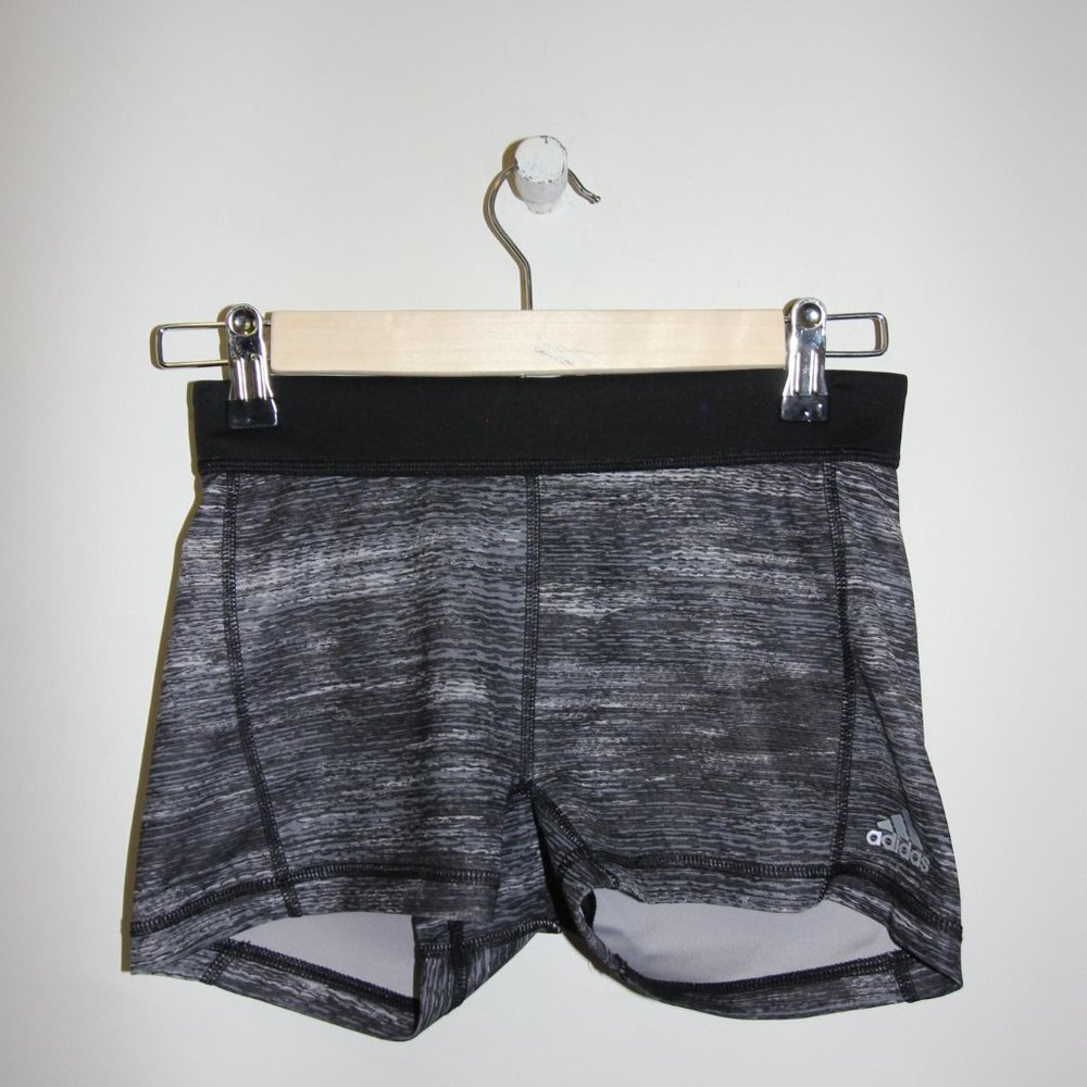 Adidas Grey tight striped Track Shorts